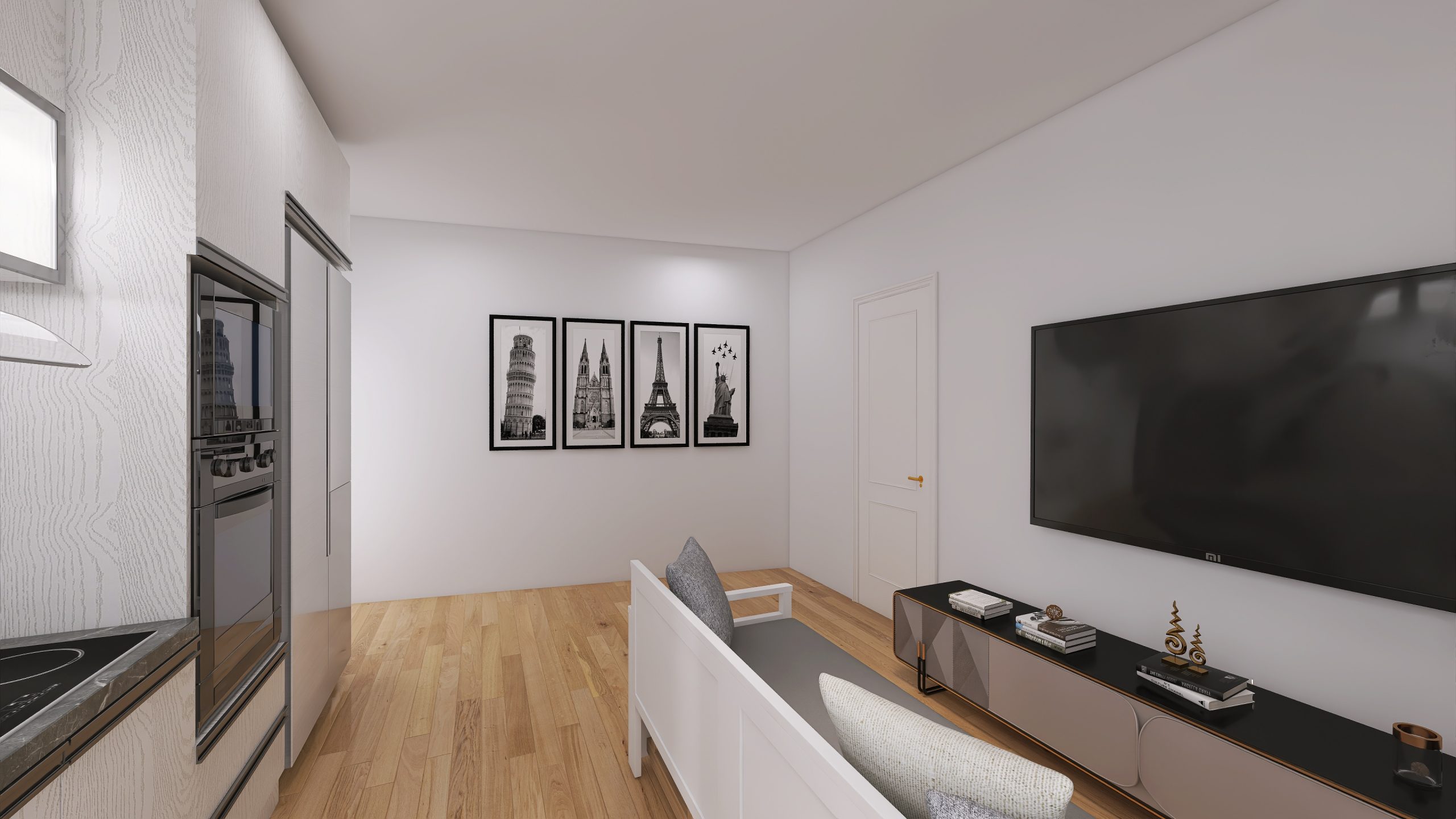 Simulación 3D 8 Plano Reformado Reina Victoria_Living and Dining Room-22